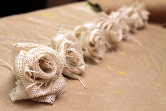 Great tutorial on how to make burlap flowers