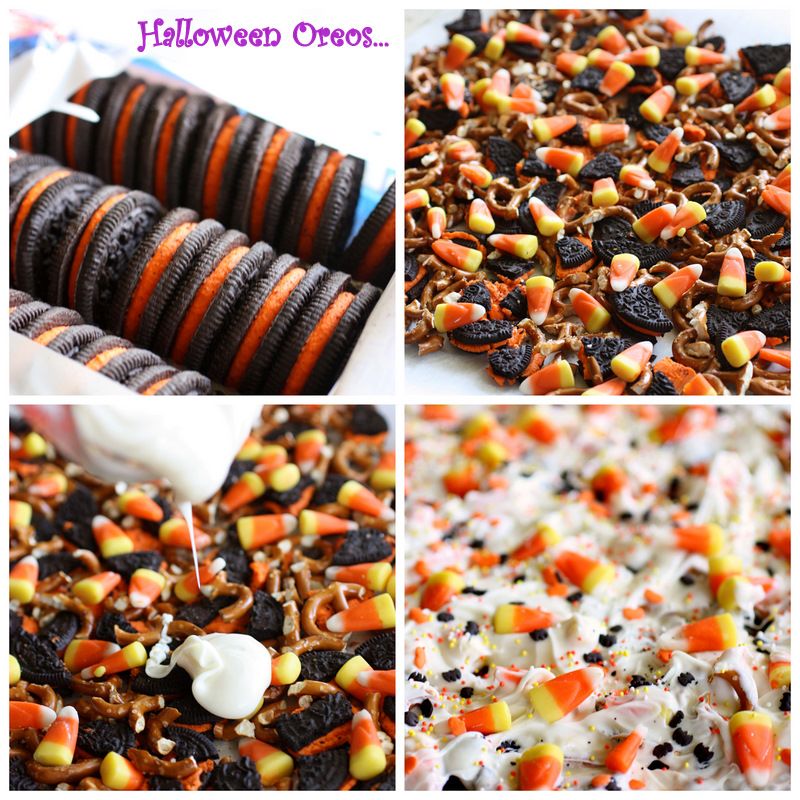 Halloween Candy Corn Cookie Bark Recipe!