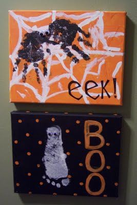 Halloween handprints from Southern Fried Gal's blog
