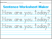 Handwriting Practice Sentence Practice