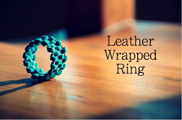 How-To: Leather-Wrapped Rings from Lauren at The Perfect Pear