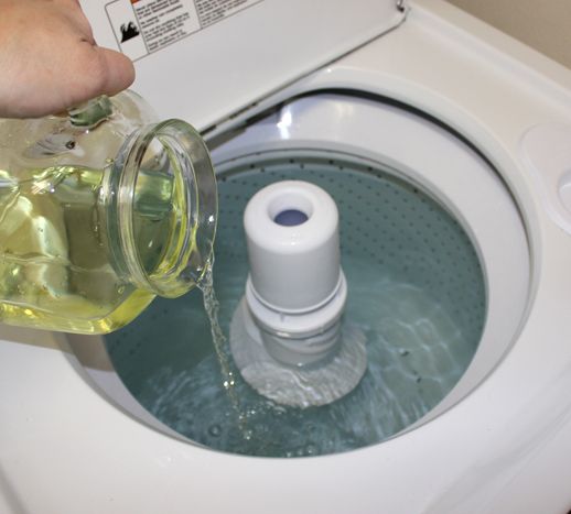 How to clean a top loading washing machine.  Pinner said…..The color of the wa