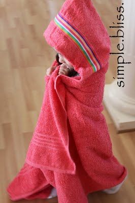 How to make a hooded towel. We received this as a gift and it is the BEST towel