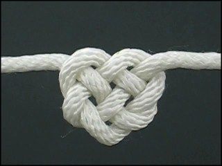 How to tie a heart-shaped knot.