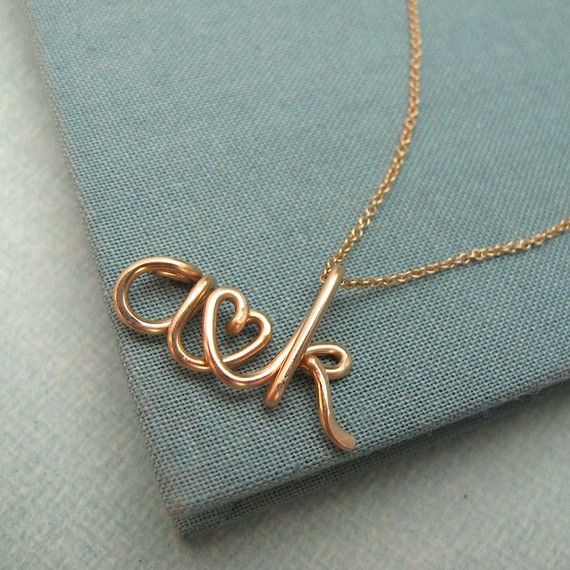 Husband/wife initial necklace – love this!