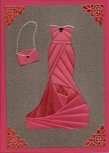 Iris Folding Pattern… Evening Gown (and tons of other patterns on this site, t