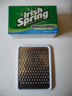 Irish Spring and a cheese grater.  Apparently squirrels hate the smell of the so