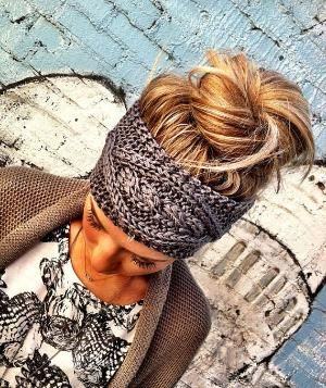 Knit headband/bun