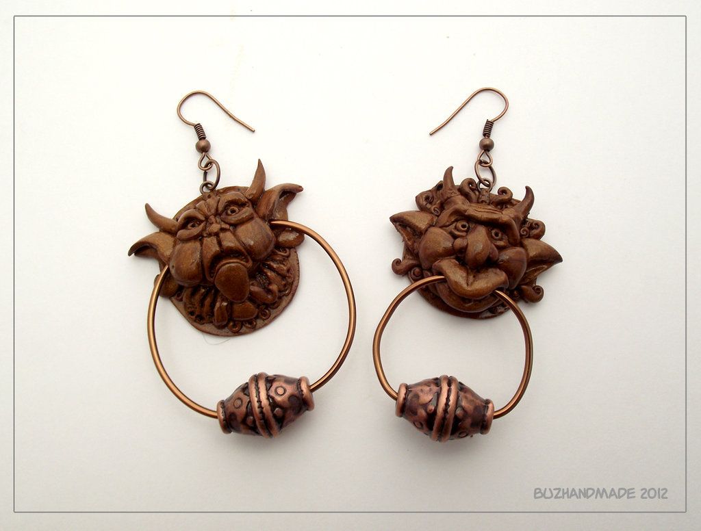 Labyrinth Knocker earrings – by ~buzhandmade on DA