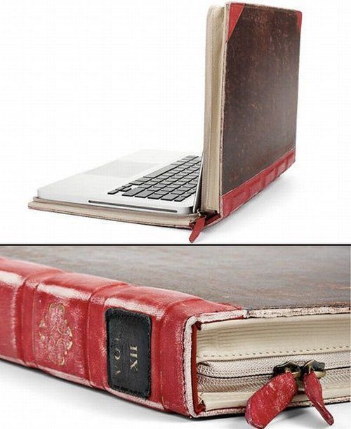 Laptop case disguised as a book