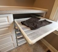 Laundry room flat drying racks. GENIUS.