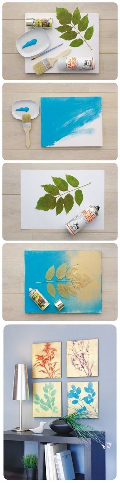 Leaf paintings – DIY