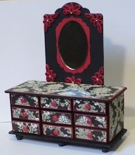 Let's create: Black & Red Matchbox Dresser