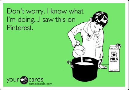 Lol, what I say to my husband when he sees me cook :)