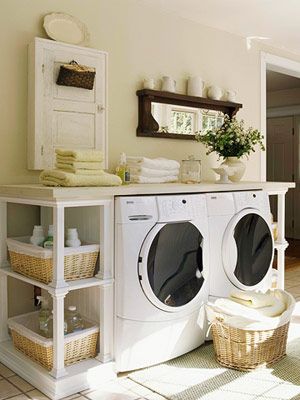Love organized laundry spaces