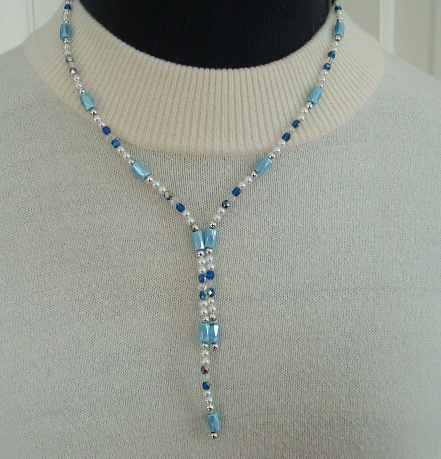 Magnetic hematite bead jewelry blue necklace bracelet blue magnetic beads dk blu