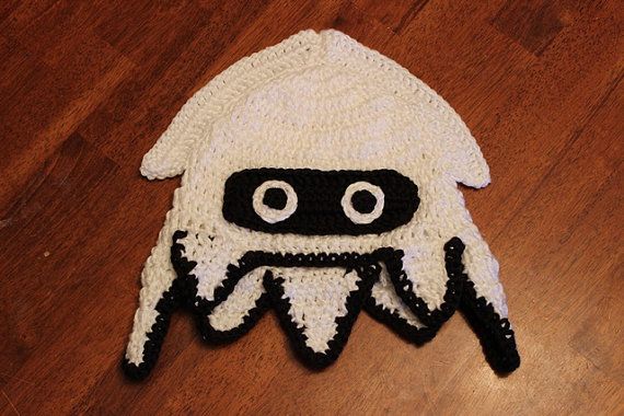 Mario Blooper Hat  Available in All Sizes by ASpottedHippo on Etsy, $25.00