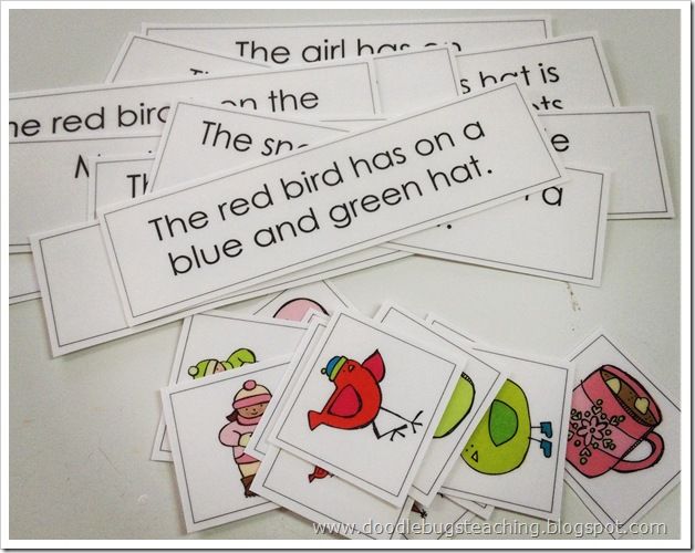 Match the picture to the sentence. Fluency, sight-words, and comprehension!