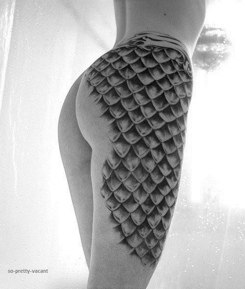 Mermaid scales tattoo