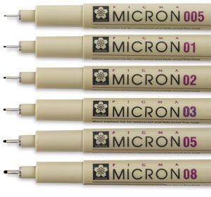Micron Fiber Tip Pens