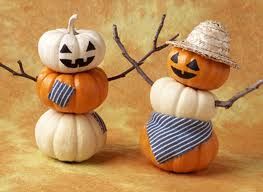 Mini pumpkin scarecrows
