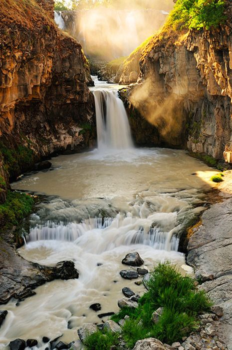 Morning Sunlight, White River Falls, Oregon