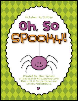 Oh, So SPOOKY! (October Activities) from The Teacher Wife