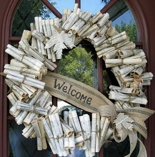 Old books…….to make a wreath for book clubs…