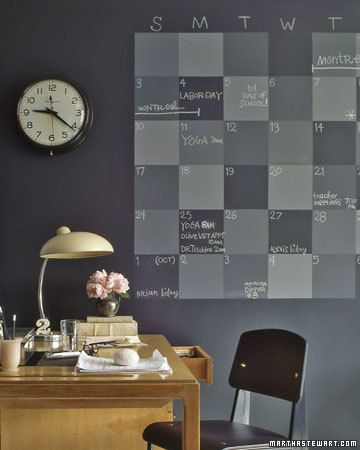 Painted Calendar with Chalkboard Paint