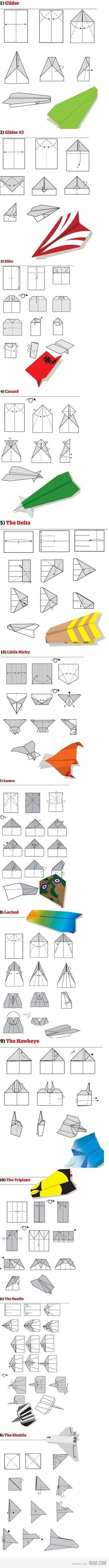 Paper airplanes patterns