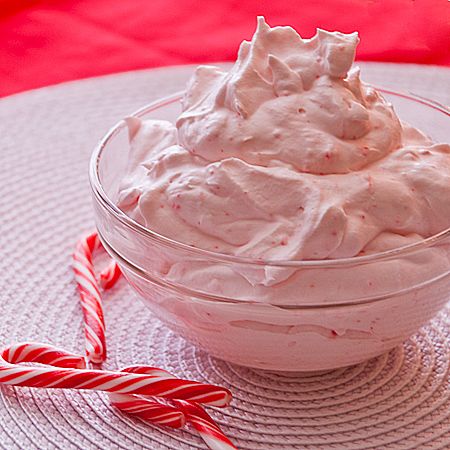 Peppermint Whipped Cream for Hot Cocoa. Yum!