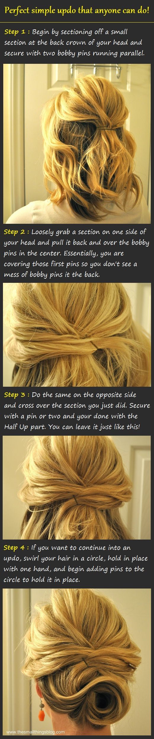 Perfect simple updo that anyone can do!