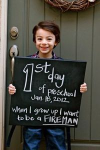 Photo ideas for the first day of school….must remember when we start pre-schoo