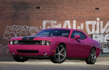 Pink Dodge Challenger…..I love this Girly muscle car!