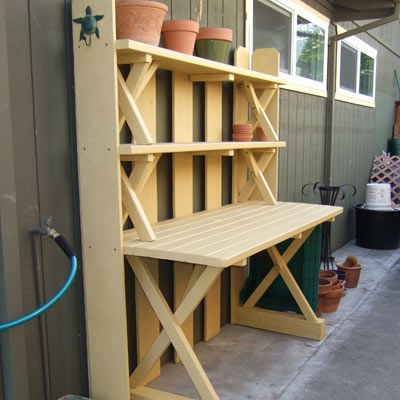 Potting bench near the front fence?