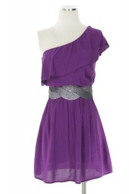 Purple flowy dress