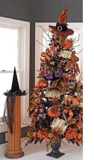 RAZ Black and Bling Halloween Tree