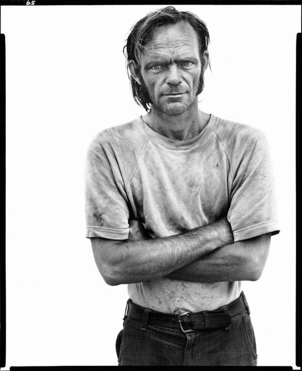 RICHARD AVEDON, BILL CURRY, DRIFTER, INTERSTATE 40, YUKON, OKLAHOMA, 6/16/80