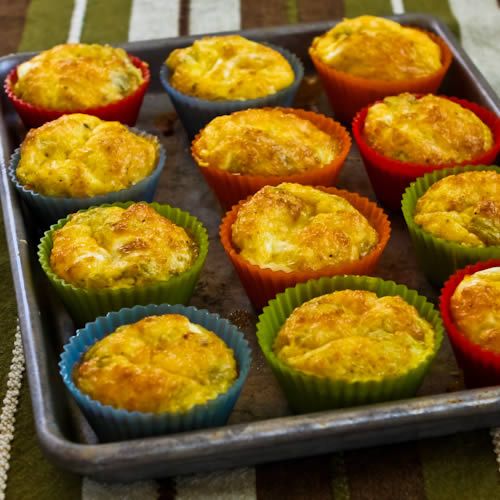 Recipe for green chile and cheese egg muffins