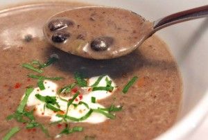 Spicy Black Bean Soup with Lime and Cilantro- Curtis Stone developed this recipe