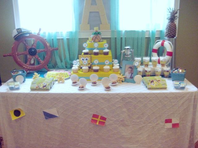 Spongebob dessert table