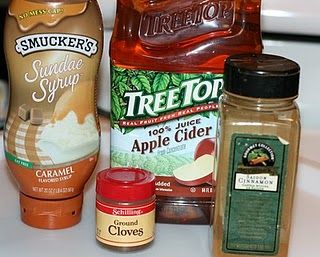 Starbucks Caramel Apple Cider in the crock pot. …. I can't wait for fall!!