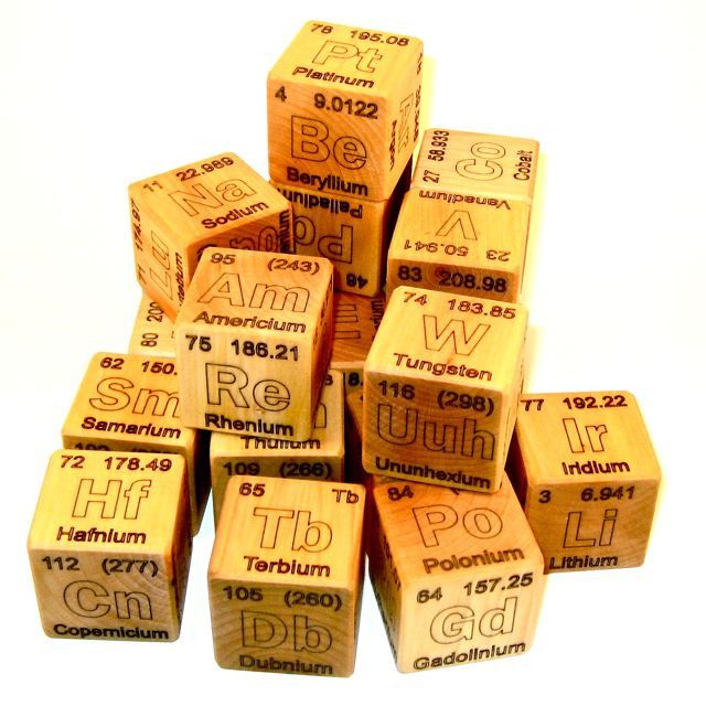 Start 'em young!! Periodic Table of Elements Wooden Blocks