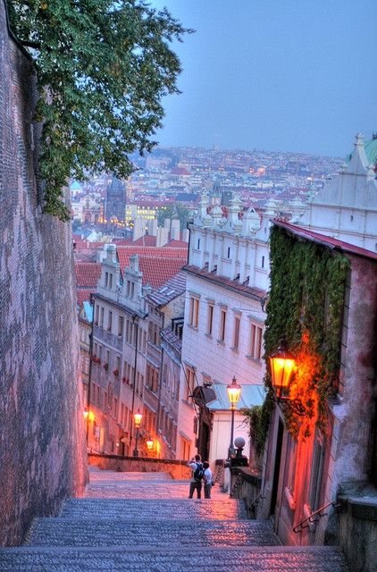 Steep Stairs, Prague, Czech Republic