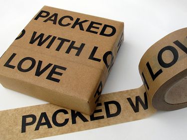 Sticky paper tape 'Packed with Love' #packaging