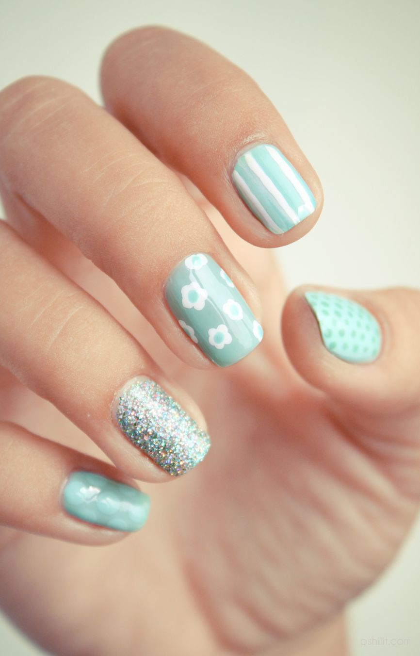 Sweet minty #Nails