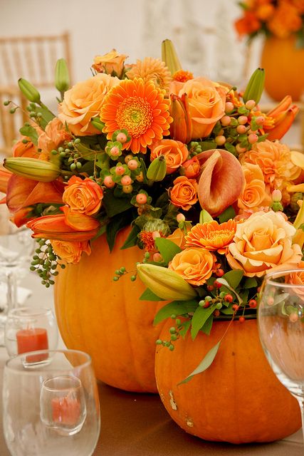 Thanksgiving Pumpkin Floral Arrangement