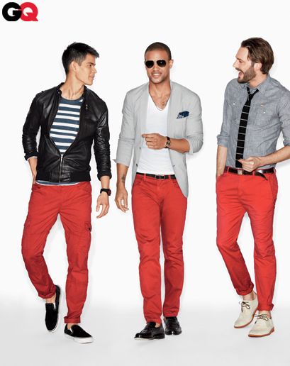 The Best Men's Fashion: GQ Endorses: Wear It Now: GQ. Love red pants! #Red P