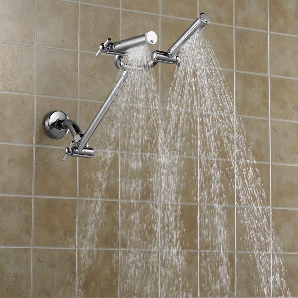 The Pressure Boosting Dual Showerhead – Hammacher Schlemmer