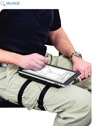 The RAM leg mount with non-locking cradle for the Apple iPad includes two straps
